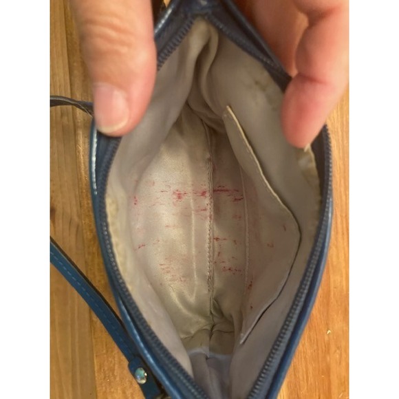 Coach Teal Satin Pleated Wristlet petite purse - Picture 7 of 7